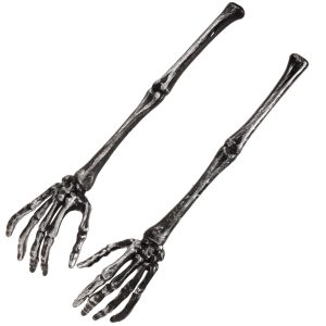 Paire de Bras de Squelette d'Halloween Gris Vieilli