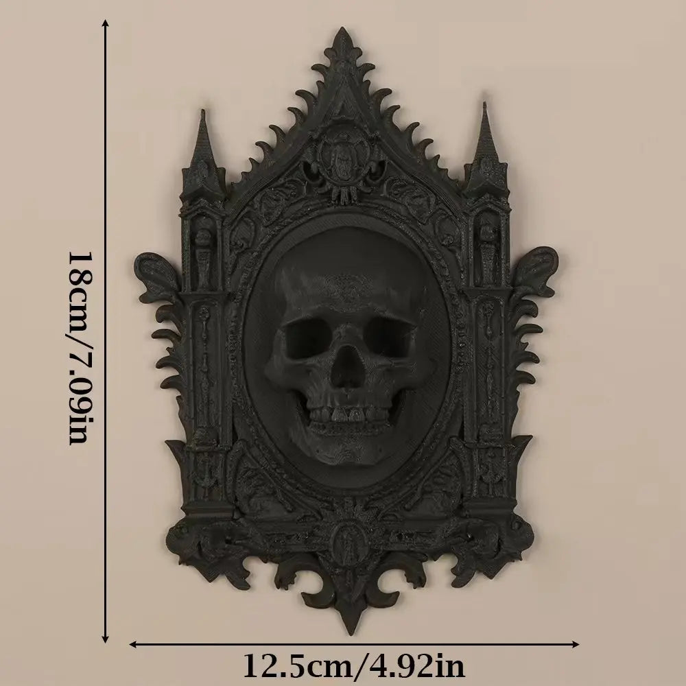 Décoration Murale Gothique à Crâne Noir Mat – Image 6