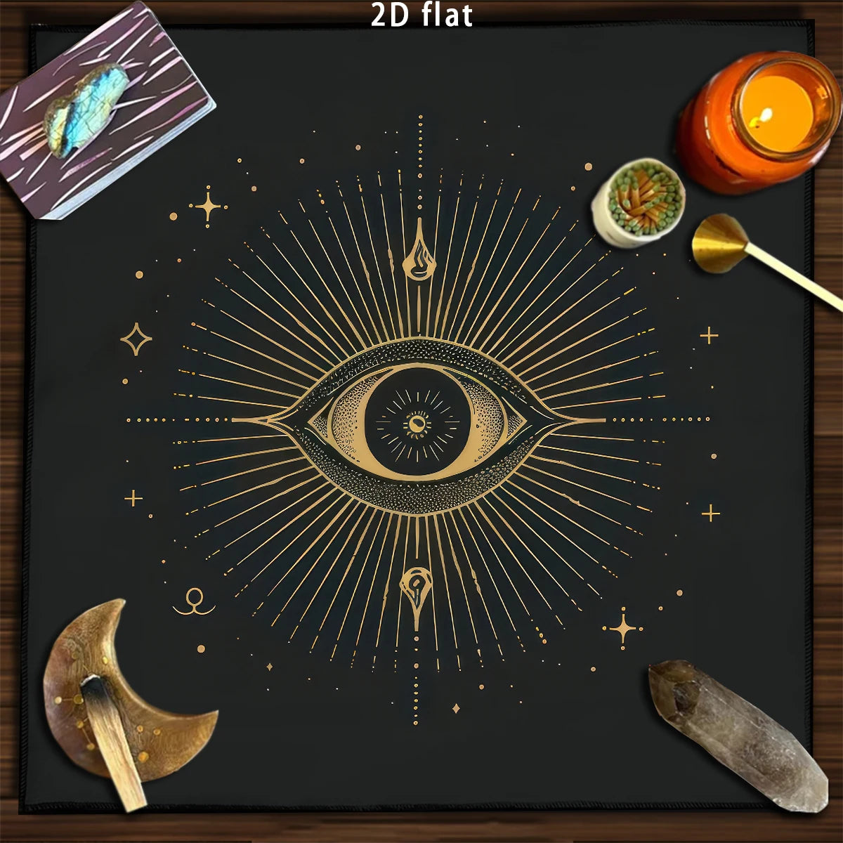 Tapis de Divination Astrologique Noir et Doré – Image 16