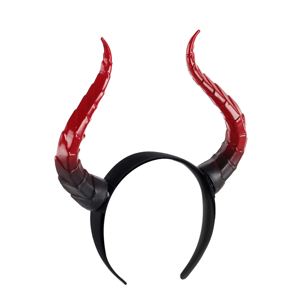 Serre-tête à Cornes de Démon Rouges Dégradées – Image 2