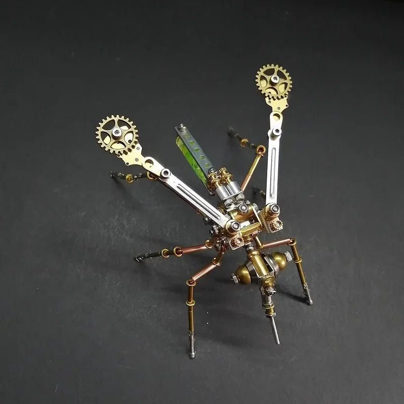 Sculpture Araignée Steampunk en Métal Doré – Image 7