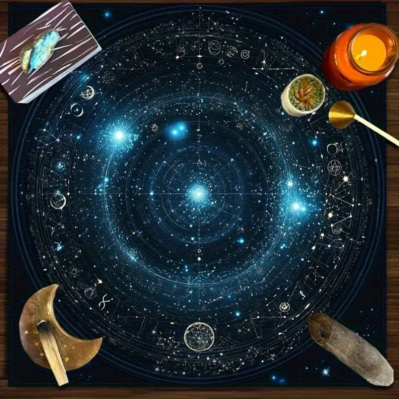 Tapis de Divination Astrologique Noir et Doré – Image 19