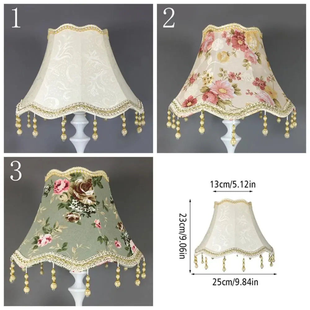 Lampe de Table Vintage en Onyx à Abat-jour Floral Perlés – Image 3