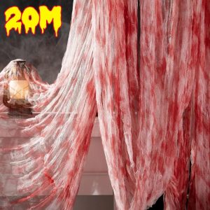 Voile Déchiré Sanglant de 20 Mètres pour Halloween