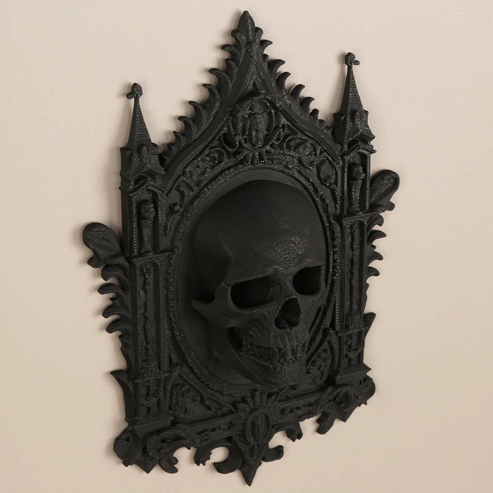 Décoration Murale Gothique à Crâne Noir Mat – Image 5