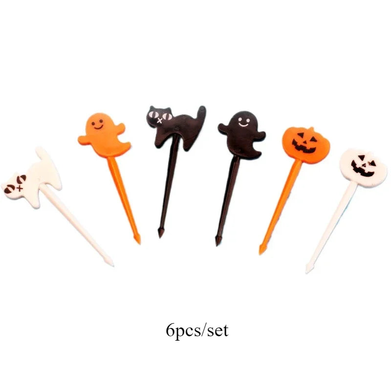 Piques à Gâteaux Halloween Fantômes, Crânes et Citrouilles – Image 9