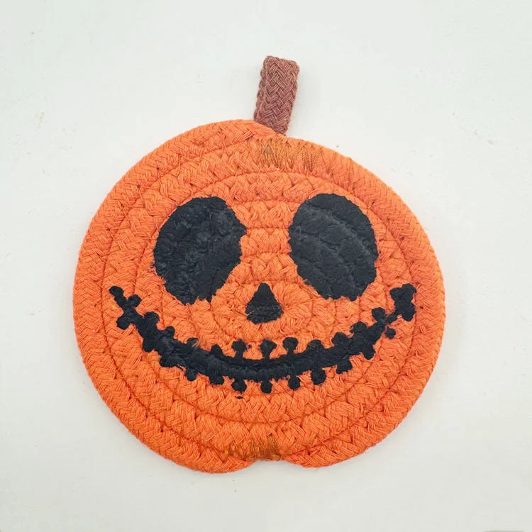 Sous-verres Citrouille Halloween en Tissu Orange – Image 11