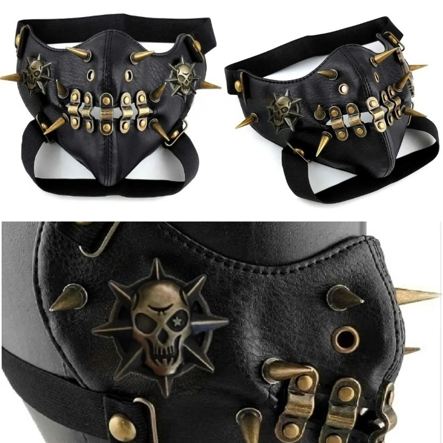 Masque en Maille Noir à Fermeture Éclair – Image 6