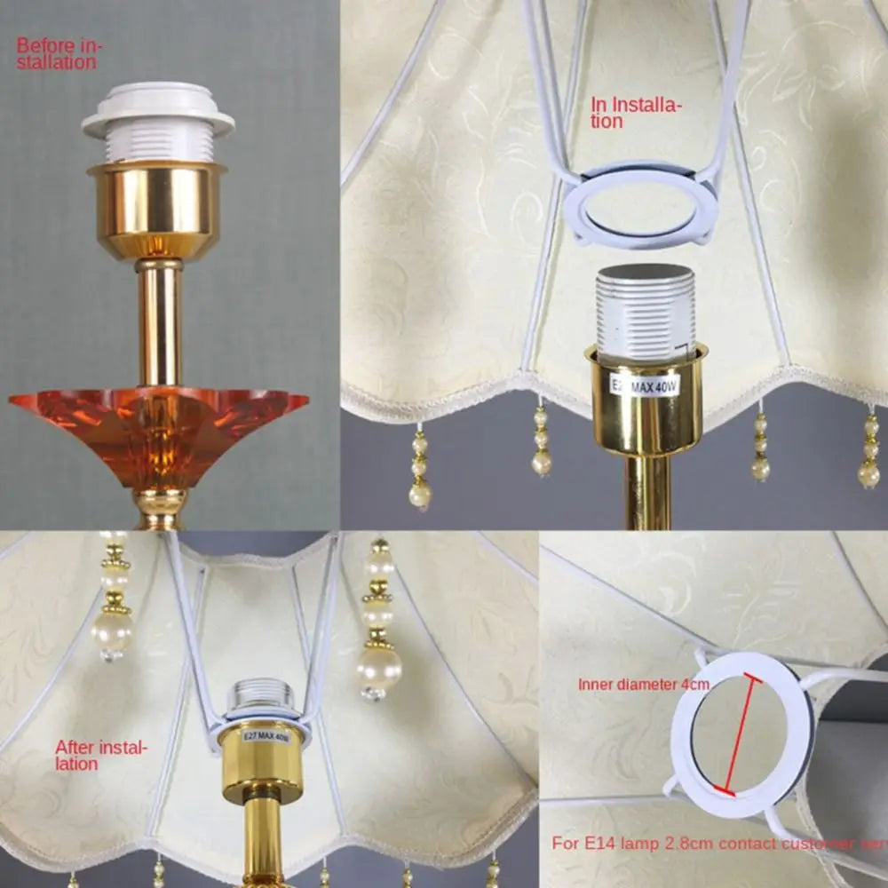 Lampe de Table Vintage en Onyx à Abat-jour Floral Perlés – Image 4