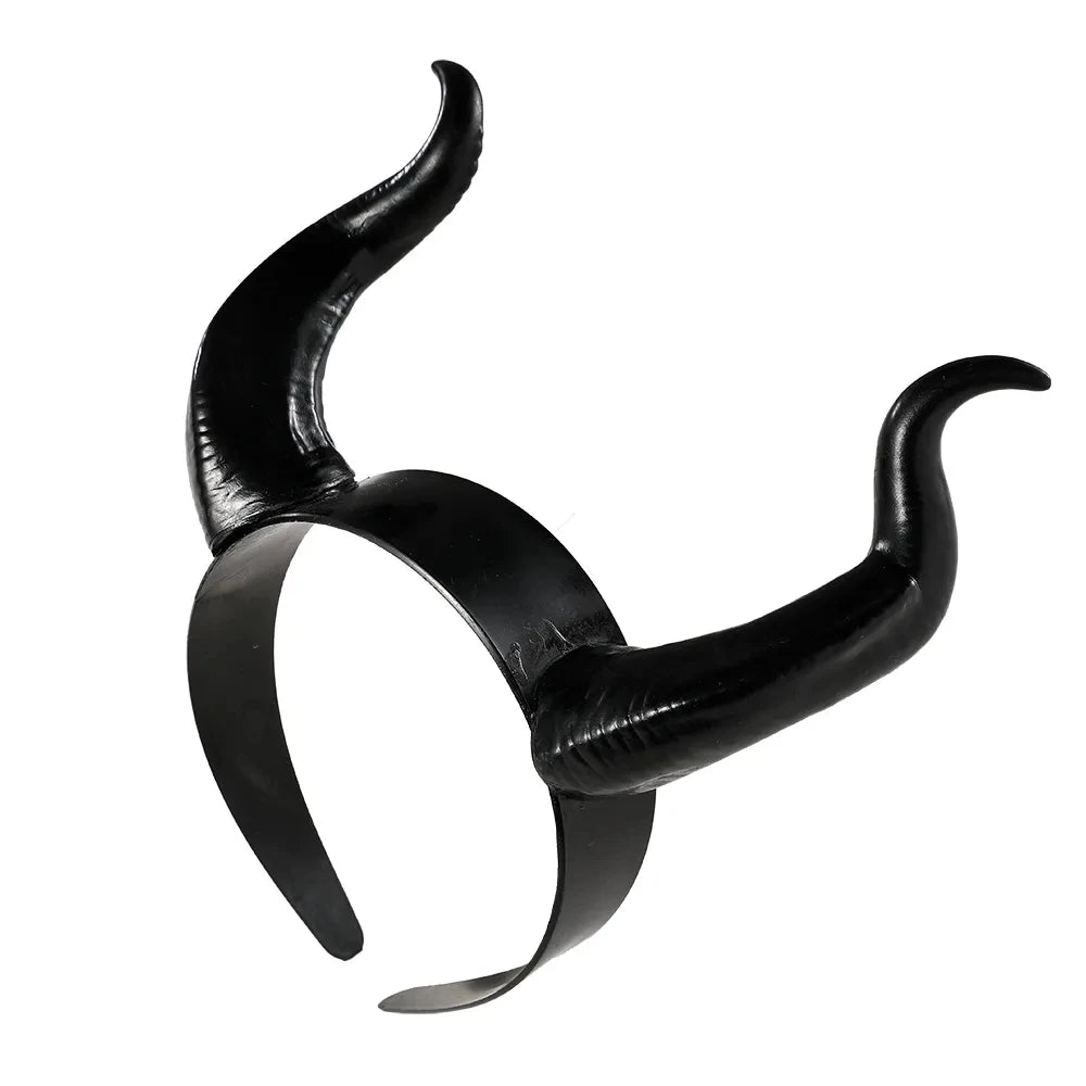 Serre-tête Noir à Cornes de Diablesse Pointues – Image 2