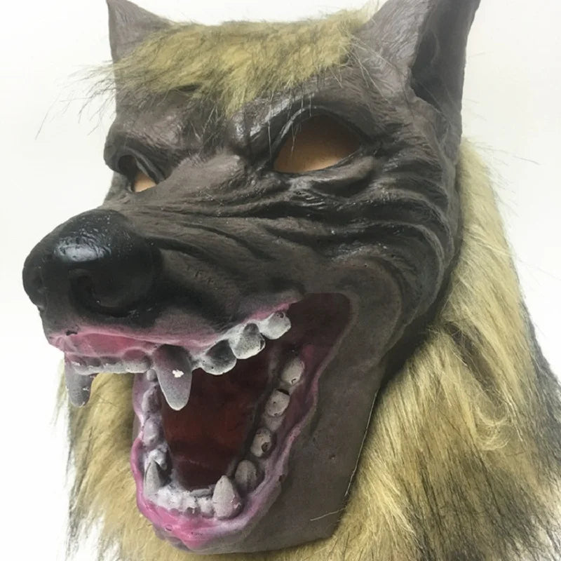 Masque de Cheval en Latex Marron à Bouche Ouverte – Image 7