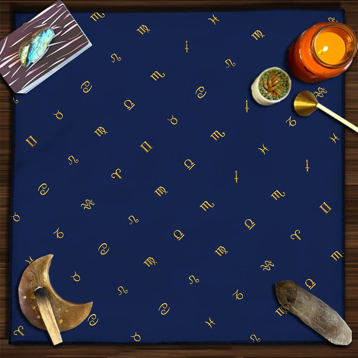 Tapis de Divination Astrologique Noir et Doré – Image 18