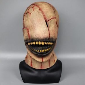 Masque Horreur en Latex Fissuré à Dents Jaunies