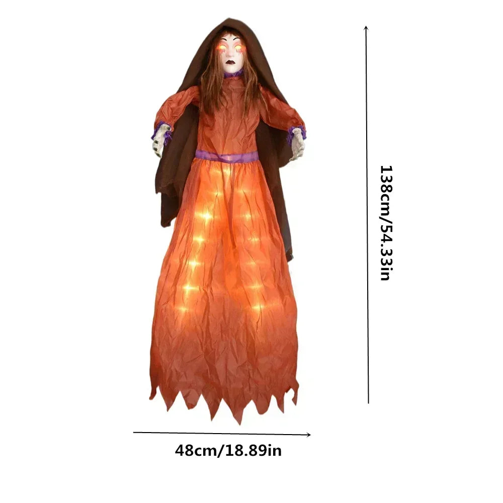 Loup-Garou Suspendu d'Halloween à Yeux Rouges Lumineux – Image 40