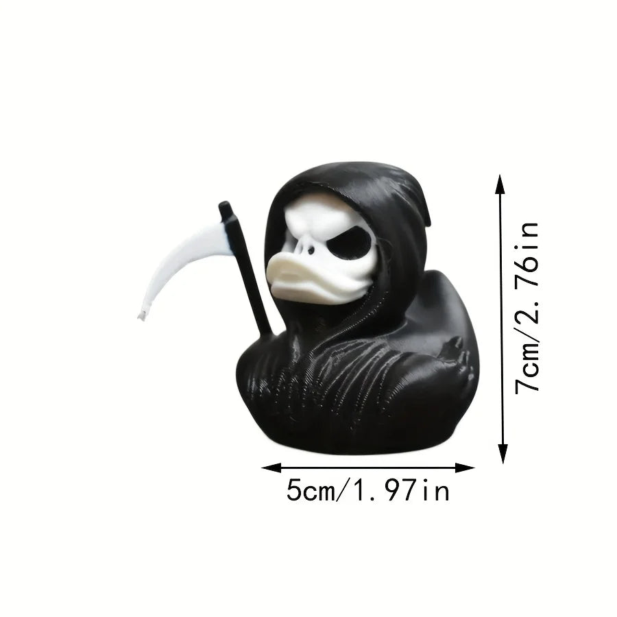 Figurine Canard Faucheuse Noire et Blanche avec Faux – Image 3