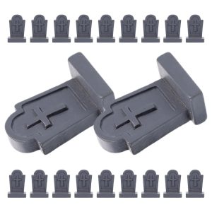 Lot de Mini Pierres Tombale Grises d'Halloween