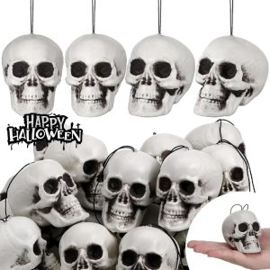 Mini Crânes Suspendus d'Halloween Effet Vieilli