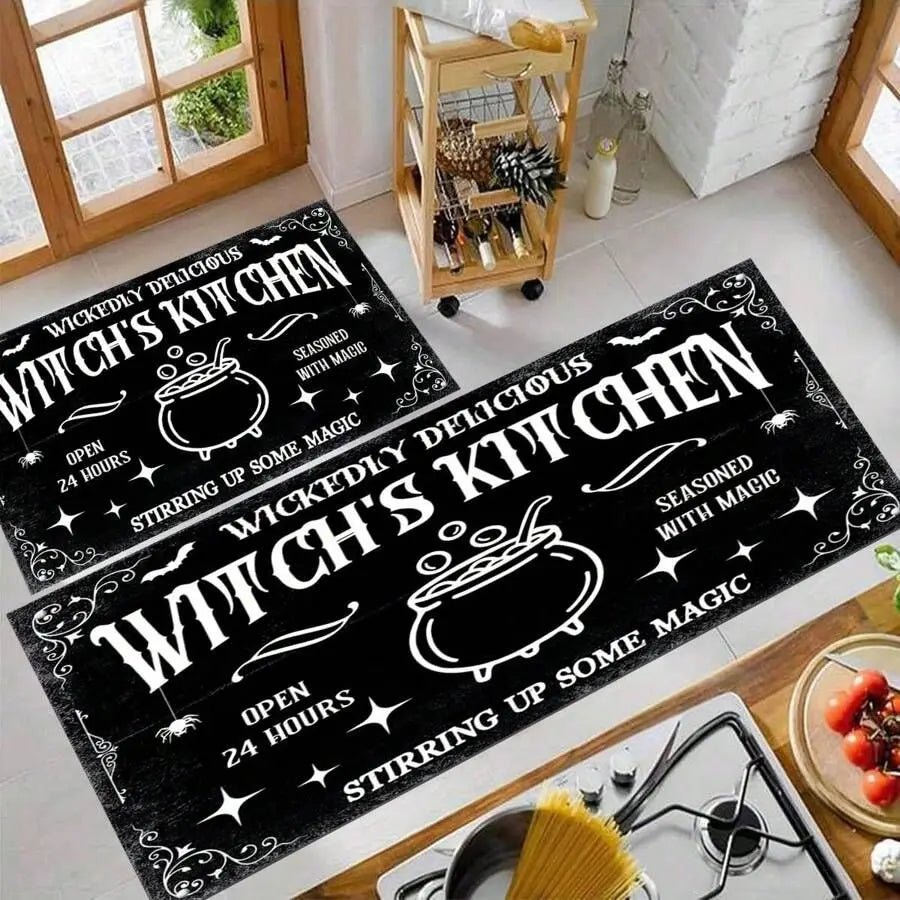 Tapis de Cuisine Noir "Witch's Kitchen" à Chaudron – Image 8