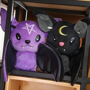 Peluche Chauve-Souris Gothique à Pentagramme et Lune