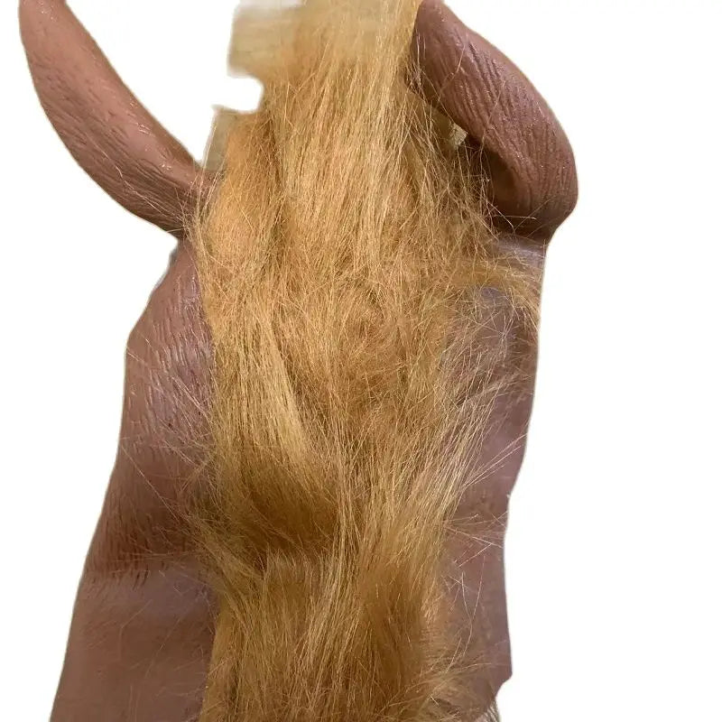 Masque de Cheval en Latex Marron à Bouche Ouverte – Image 3
