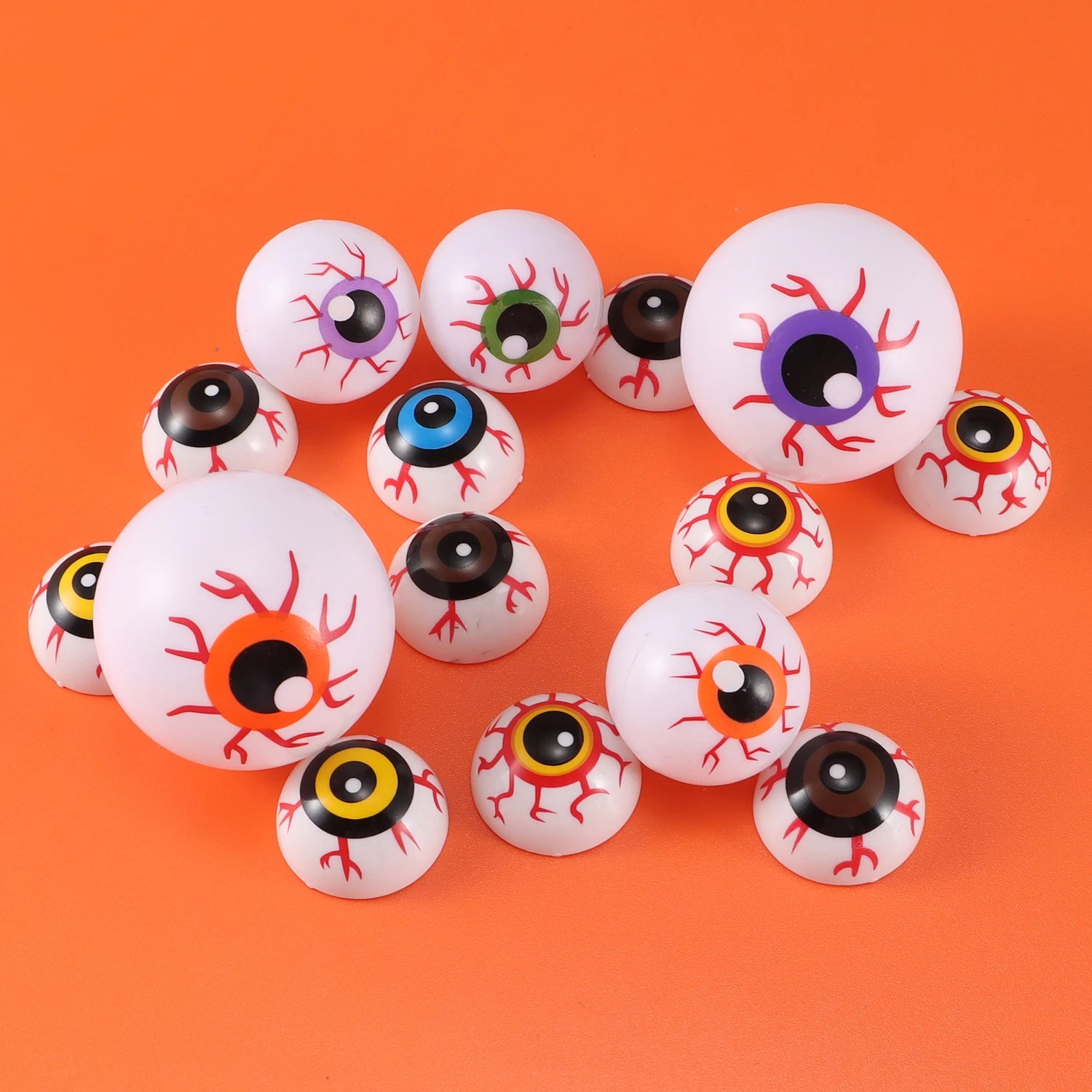 Yeux d'Halloween Multicolores à Veines Rouges – Image 7